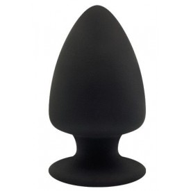 Черная анальная пробка PREMIUM SILICONE PLUG M - 11 см.